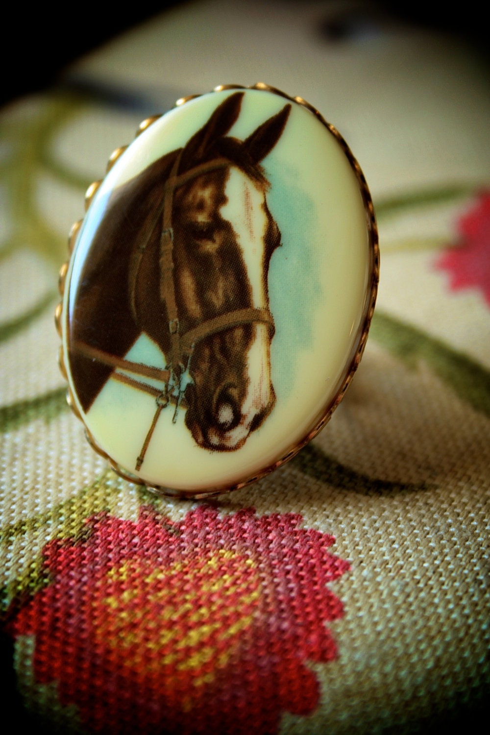 German Vintage Horse Ring