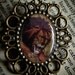 Roaring Circus Lion Brass Brooch