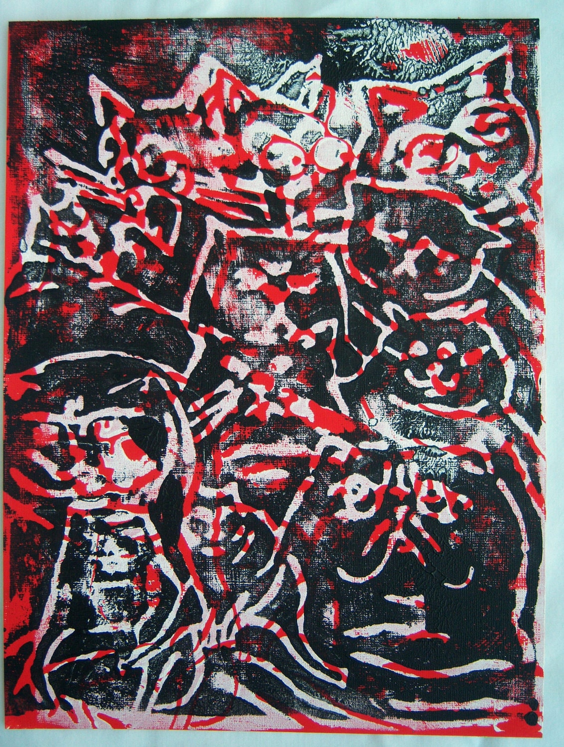 Big Purr No. 1 -- Original Fat Cat Art, Print on Paper: Funny, Cute, Lolcat