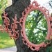 Vintage Coral Ornate MIrror and Sconces // Syroco Mirror and Wall Sconces // Hollywood Regency // Shabby Chic // 3 Piece Matching Set
