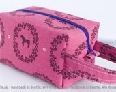 Box Pouch Echino Pink Framed