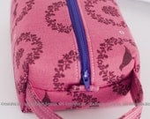 Box Pouch Echino Pink Framed