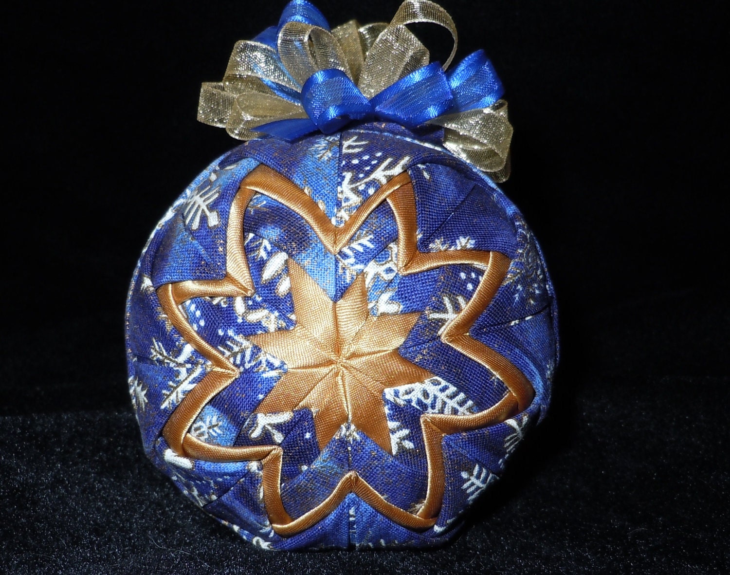 Gold Snowflake Handmade Quilted Ornaments