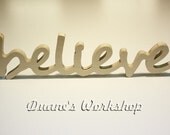 believe Sign, DIY Wall hanging, Wooden believe sign, wooden letters, home decor, wood sign, Housewares, Wall Decor