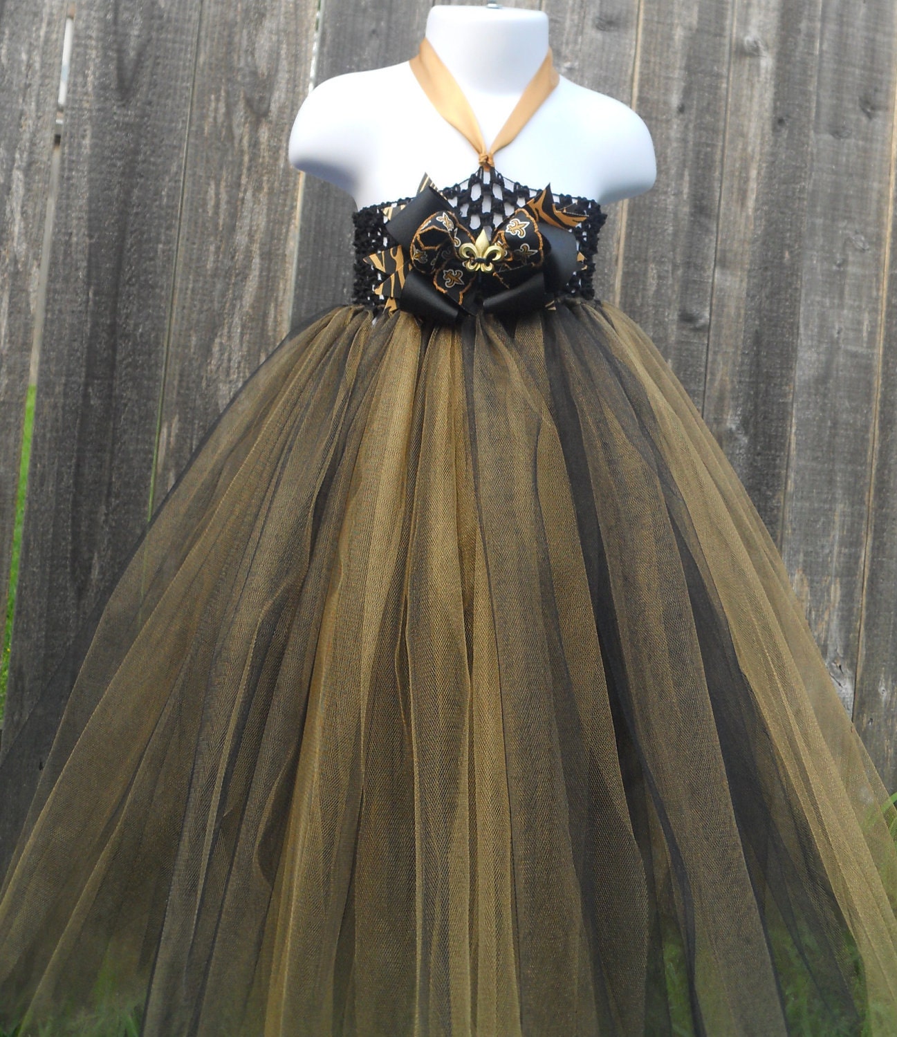 Black and Gold Tutu Dress - camyscloset