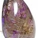 Rutilated Quartz on Sugilite Backer 22 carats 1 inch