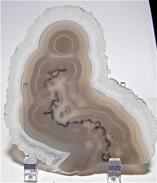 Reserved for Shelley Solar Quartz Stalactite Moss Agate Center 4"