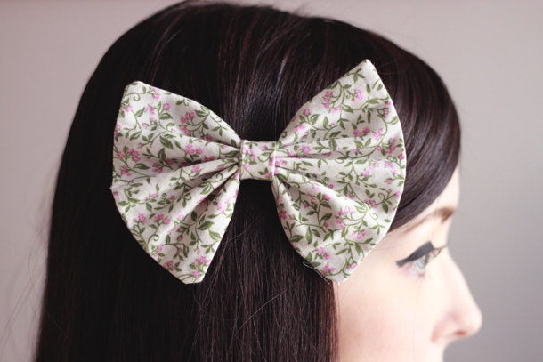 Pink Garden Floral Bow