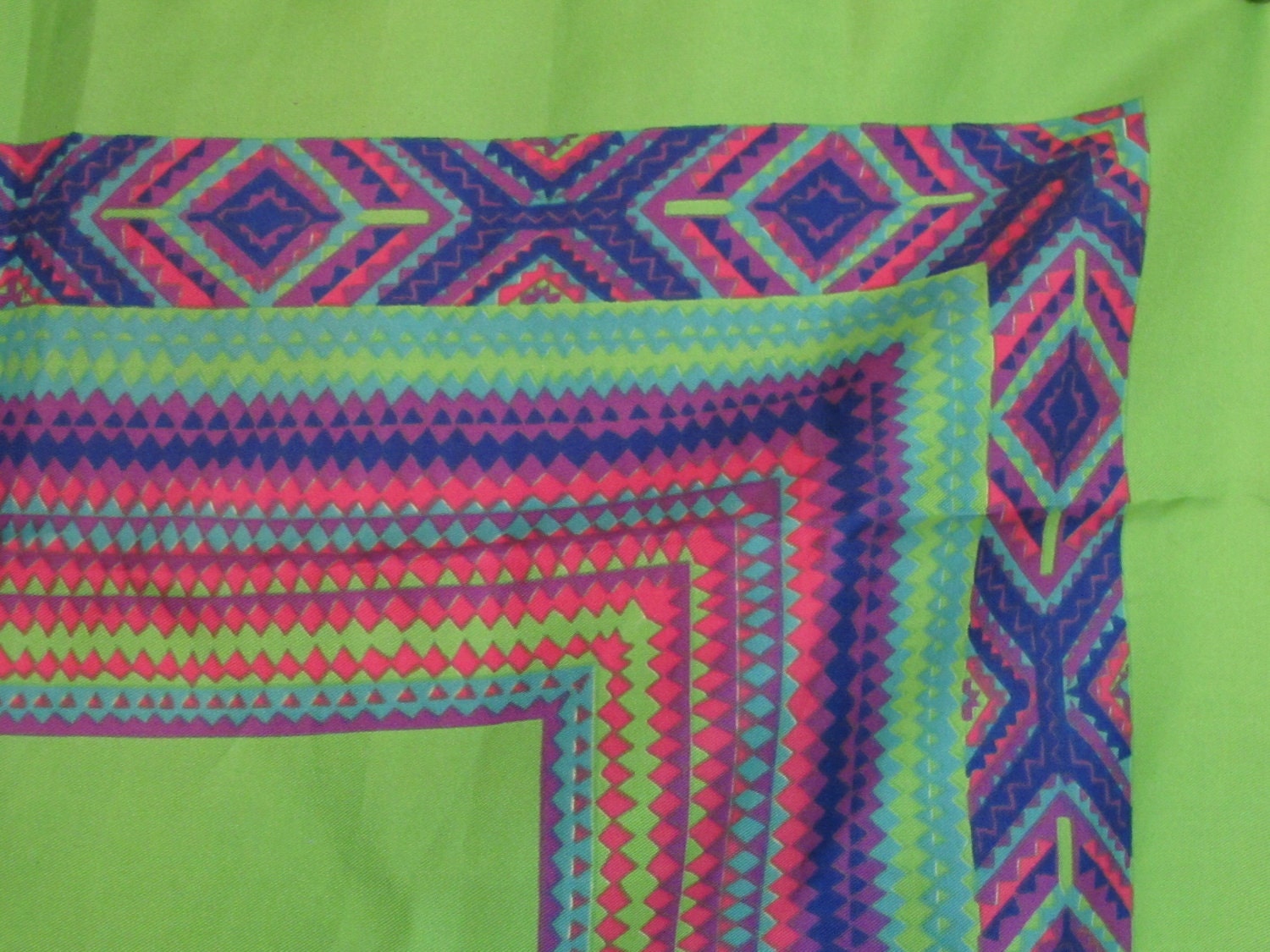 NEON GEOMETRiC SCaRF BY YORN BOUTiQUE. TRiBaL PaTTERN
