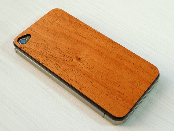 Real Mahogany Wood iPhone Skin Sticker