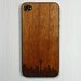 Seattle Skyline Etching on Real Wood iPhone 4 Skin Sticker