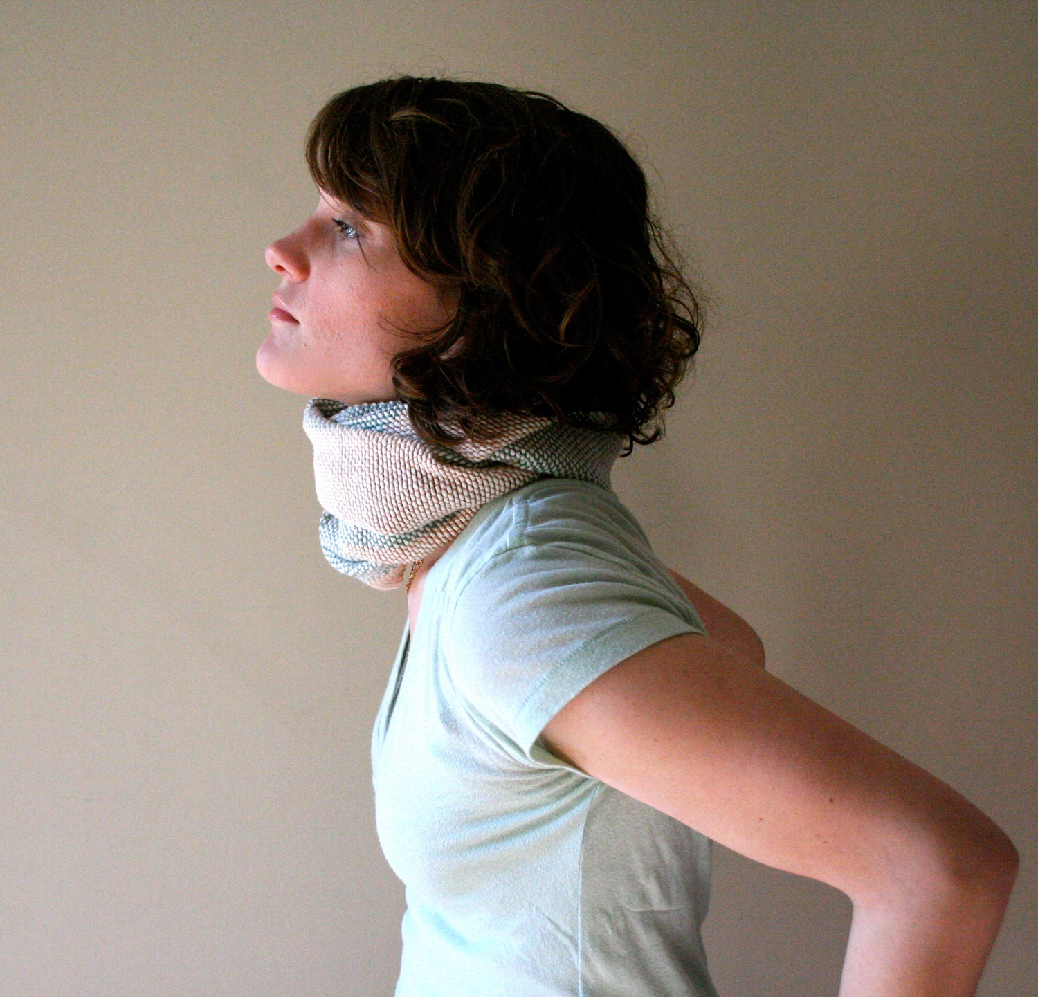 Handwoven Apricot Leaf Scarf or Shawl