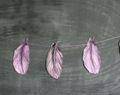 Hand Painted Feather Garland, Amethyst