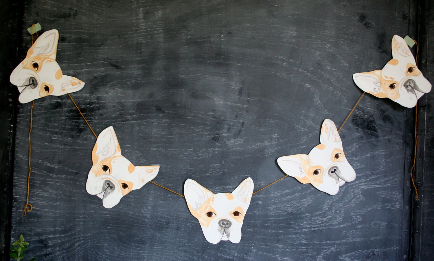 Hand Painted French Bulldog Garland, Ella