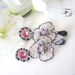Clearance SALE-Wire crochet earrings,Sterling silver lever back earrings,First Snow Winter earrings,Light Rose and fresh water Pearls