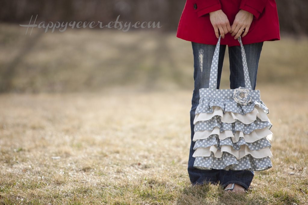 Polka Dot Ruffle Purse
