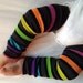 Gray Rainbow Stripe Baby Legs/ Leg Warmers