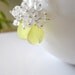 Sale - Sunshine Yellow Chalcedony Cluster  Moonstone Earrings