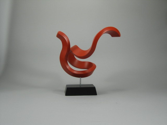 Abstract Modern Wood Sculpture  titled  ''Sail''