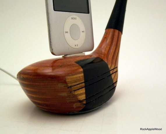 Vintage Wooden Golf Club iPhone Dock -ICN408