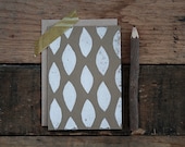 petal blank note card set. white.