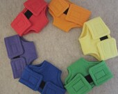 Doll Diaper Set - Rainbow Collection of 6 - Size Small