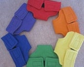 Doll Diaper Set - Rainbow Collection of 6 - Size Large