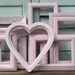 Frame Set - 7 Hand Painted Pink Cottage Shabby Chic Frames