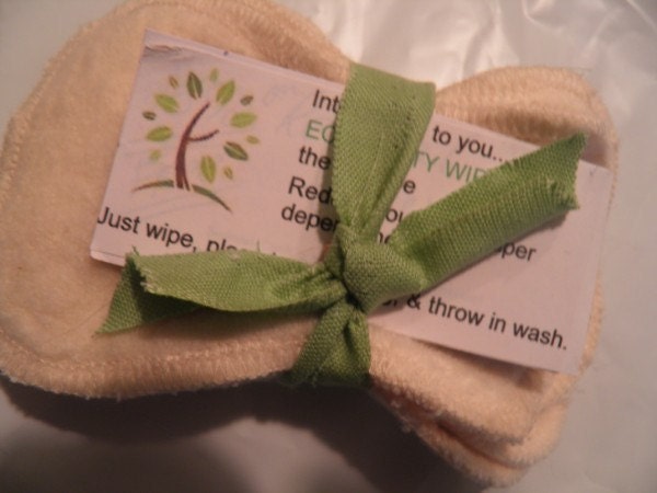 Sample 5 wipes Eco Potty Wipes - the Number 1 Wipe Great alternative to Costly Toilet Paper