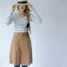 Vintage mustard 70s cotton skirt size medium to small.