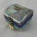Gorgeous recycled jewelry box treasure box presentation box re gifting box dragonfly nature inspired purples and aquas