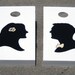 Custom Corntoss / Classy Cornhole / Bag Toss / Wedding Game -- (( Personalized Silhouette Sets ))