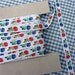 Scandinavian/Dutch style ribbon with red and blue flowers - 1 yard