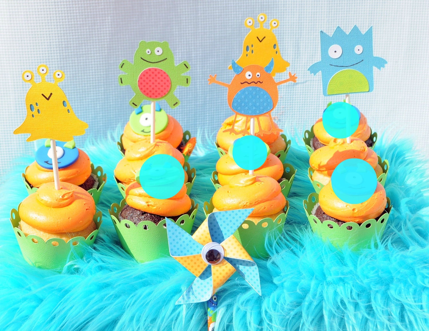 Little Monsters Cupcake Toppers Il_570xn