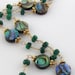 Double Strand Emerald Abalone Gold Wire Wrap Bracelet