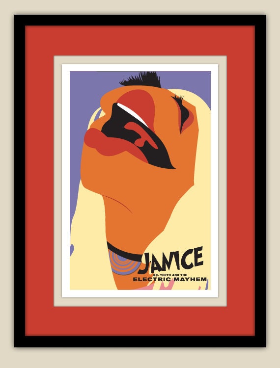 The Muppets Janice of The Electric Mayhem 12x18 by retroartprint