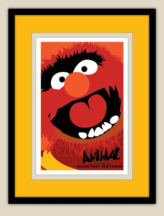The Muppets - Animal of The Electric Mayhem 12x18 Poster