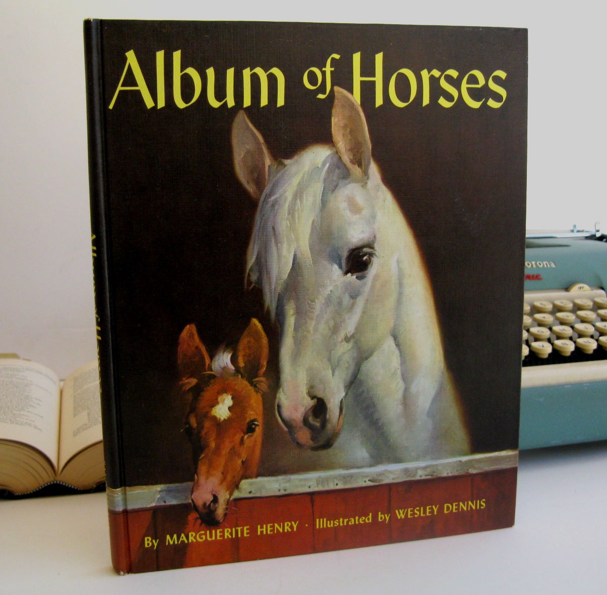 IPAD Cover- Tablet Case made from a vintage Book- Album of Horses