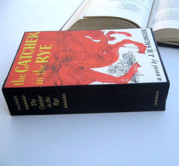 Book Clutch Purse- Catcher in the Rye (With compact pocket mirror)