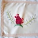 Lovely Rose Egg Vintage Easter Handembroidery Linen Table runner / Table linen Table topper