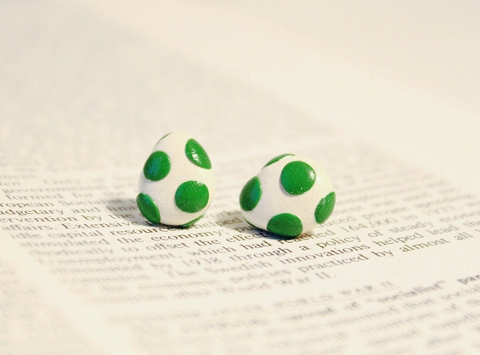 Yoshi Egg Super Mario Nintendo  Earrings