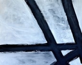 48x36 ORIGINAL Black and White Line Abstract painting