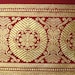 1 yard Gold and Red Vintage Trim From a Pure Silk Sari Fabric South India