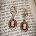 Jane Austen Style Silver Cameo Earrings: Choose Your Color