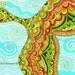 Whimsical Mermaid Tail Illustration Painting Archival Print 8 X 10 "Adella"