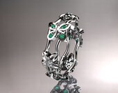 14kt  white gold diamond floral butterfly wedding ring,engagement ring,wedding band ADLR153.nature inspired jewelry