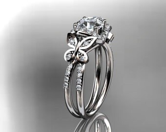 platinum diamond butterfly wedding ring,engagement ring ADLR141