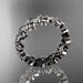 14kt white gold diamond flower wedding ring,engagement ring,wedding band.ADLR57