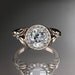 14kt rose gold diamond floral wedding ring,engagement ring ADLR129