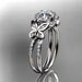 14kt  white gold diamond butterfly wedding ring,engagement ring with moissanite center stone ADLR141